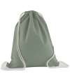 W160/WM160 Organic Cotton In Conversion Gymsac Dusty Green colour image